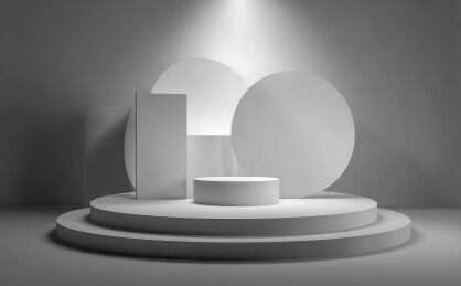 简约几何造型展示台