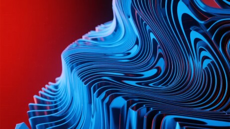 蓝色波浪形抽象图案