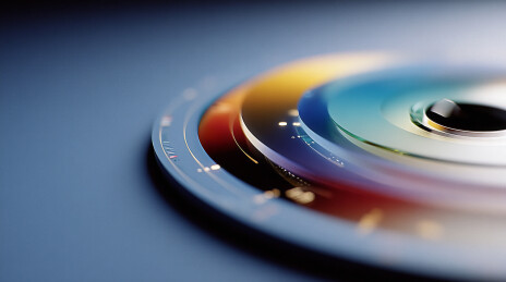 彩色光盘特写