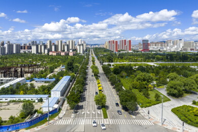 山西省大同市文化体育中心航拍图片