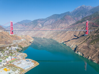 中国四川泸定大渡河特大桥