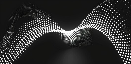 黑白点状波浪抽象图案