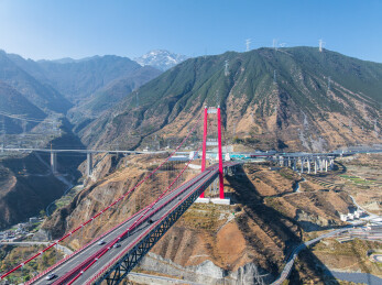 中国四川泸定大渡河特大桥