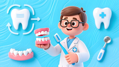 牙医讲解口腔清洁技巧教学