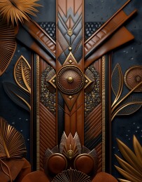 华扉嵌金纹绽雅境漾贵光