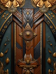 华扉嵌金纹绽雅境漾贵光