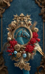 华钟嵌锦境绽雅韵漾贵光