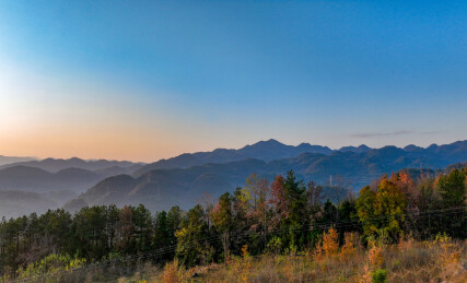 重庆酉阳清晨航拍风光