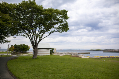 日本青森县青森市的城市风光