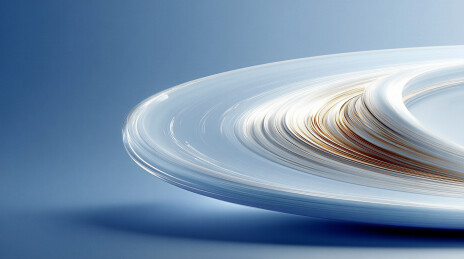 蓝色背景下的曲线形抽象物体