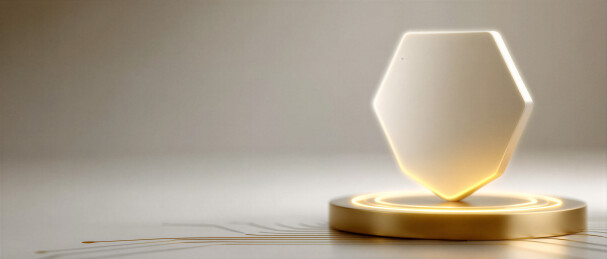 发光的六边形物体