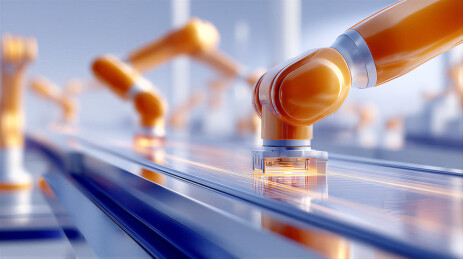 工业自动化生产线中的机械臂作业场景