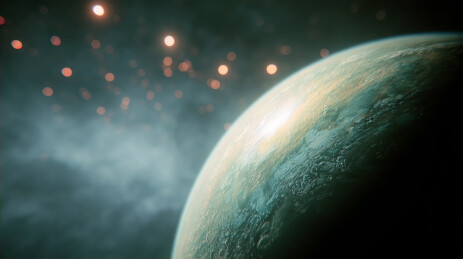 神秘宇宙中的木星星球