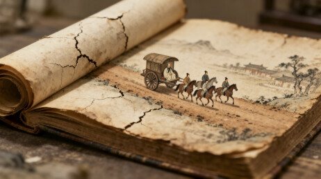 古画卷中的车马出行