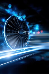未来科技感涡轮引擎动态光影效果