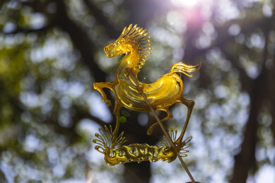 手工非遗糖画糖画马成品展示