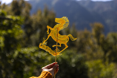 手工非遗糖画糖画马成品展示