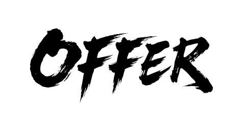 报价优惠福利营销书法毛笔字