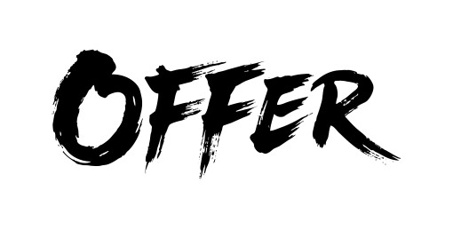 报价优惠福利营销书法毛笔字