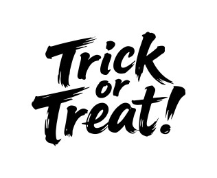 不给糖就捣蛋书法毛笔字