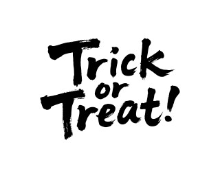 不给糖就捣蛋书法毛笔字