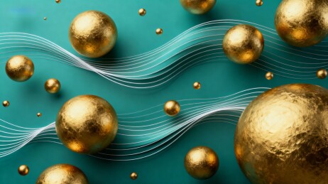 金球漂浮装饰画