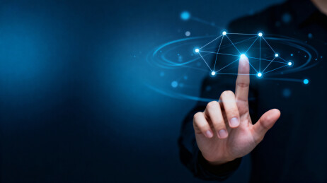 手指触碰科技网络节点