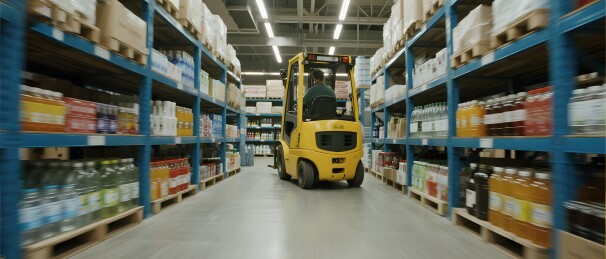 仓库内叉车作业场景