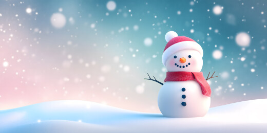 微光极地的雪人
