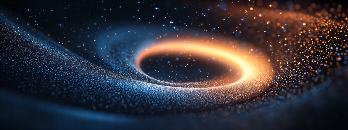 夜空穿梭的光束轨迹科技背景