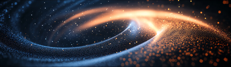 夜空穿梭的光束轨迹科技背景