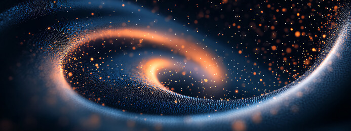 夜空穿梭的光束轨迹科技背景