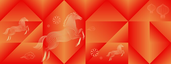 马年春节插画