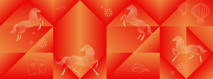 马年春节插画