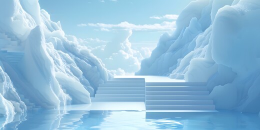 冰天雪地的AI图片