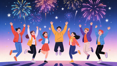跨年夜烟花