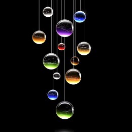 彩璃盏悬黑境绽绚光织幻韵