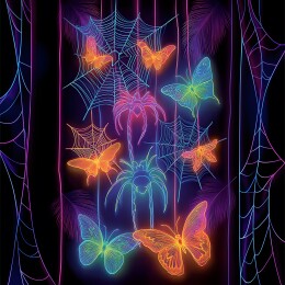 幻彩蝶舞霓虹花绽织绮梦