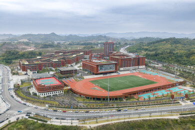 重庆市璧山巴蜀中学航拍