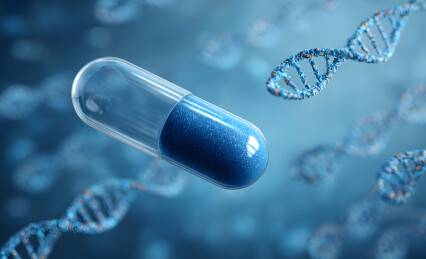 胶囊与DNA链结合的画面