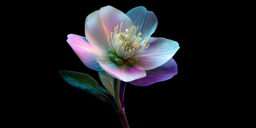 一朵全息铁筷子花