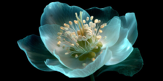 一朵全息铁筷子花