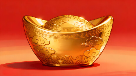 中国风金元宝插画