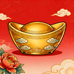 中国风金元宝插画