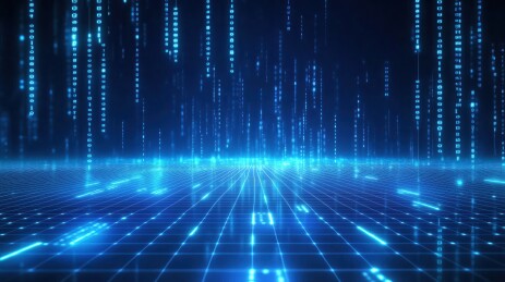 蓝色数字代码雨背景