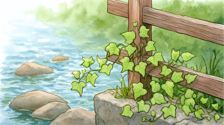 小溪边的爬山虎