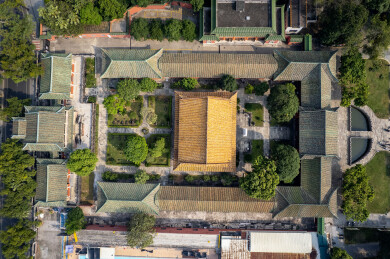 中国广东省江门市新会学宫航拍