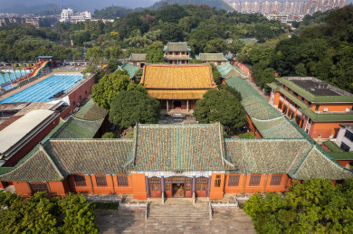 中国广东省江门市新会学宫航拍