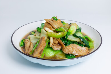 青菜炒面筋