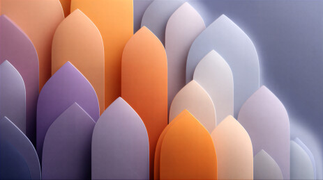 多彩拱形片状图案